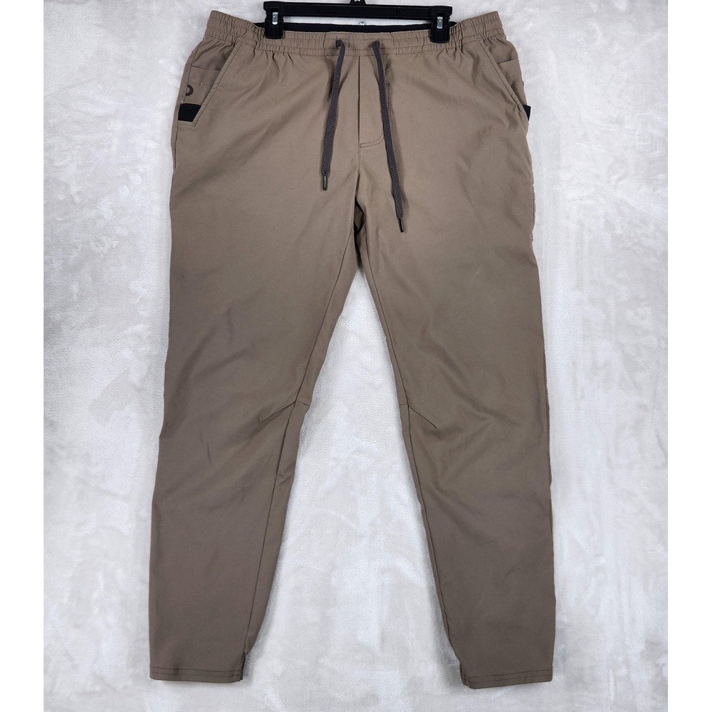 686 Everywhere Jogger Pants Mens 34x31 Beige Slim Stretch Tech Travel Casual
